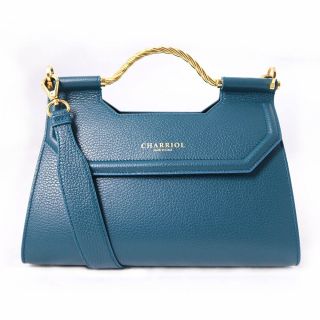 Classic Celtic-Grained Leather Small-Teal