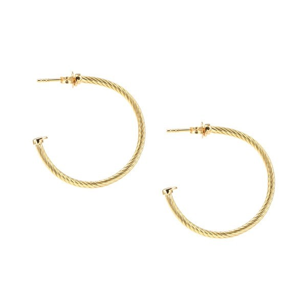 Solid gold earrings