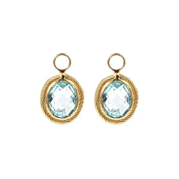 Earrings Charms Blue Topaz