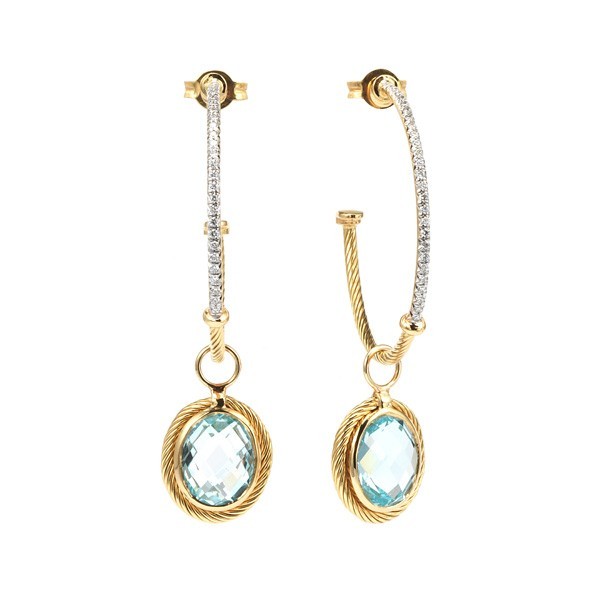 Earrings Charms Blue Topaz